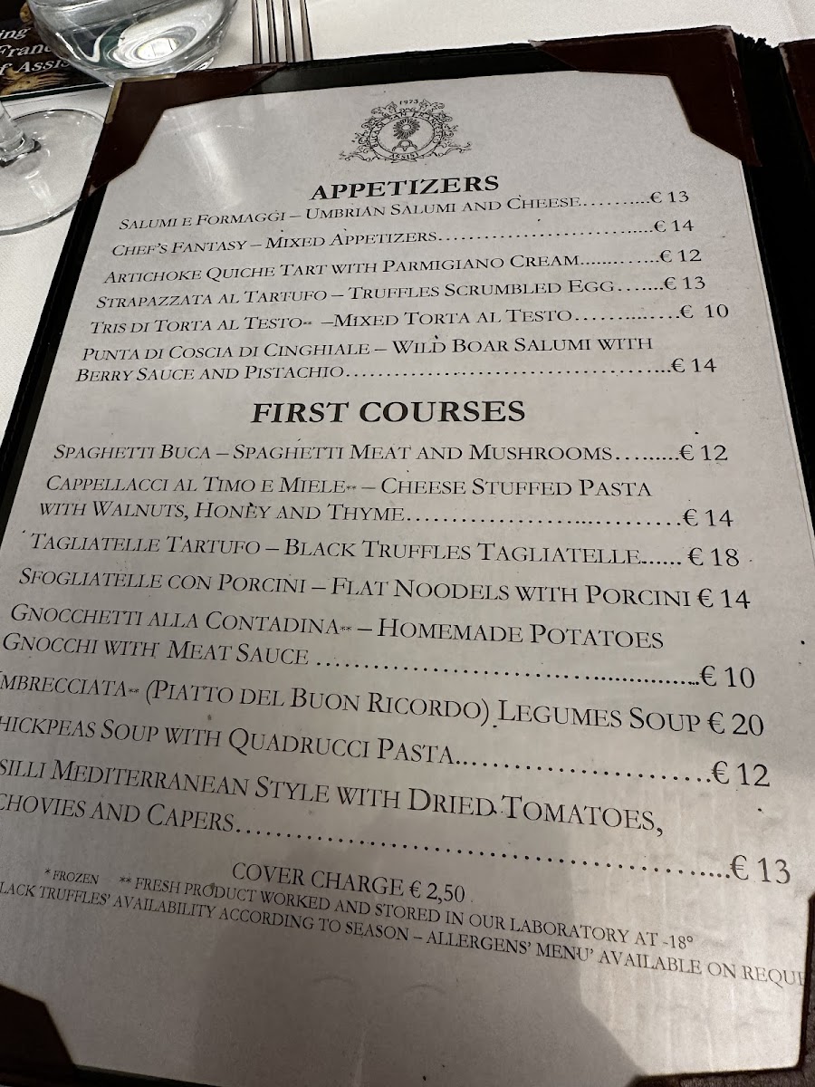 Ristorante Buca di San Francesco - ASSISI Photo Menu 7
