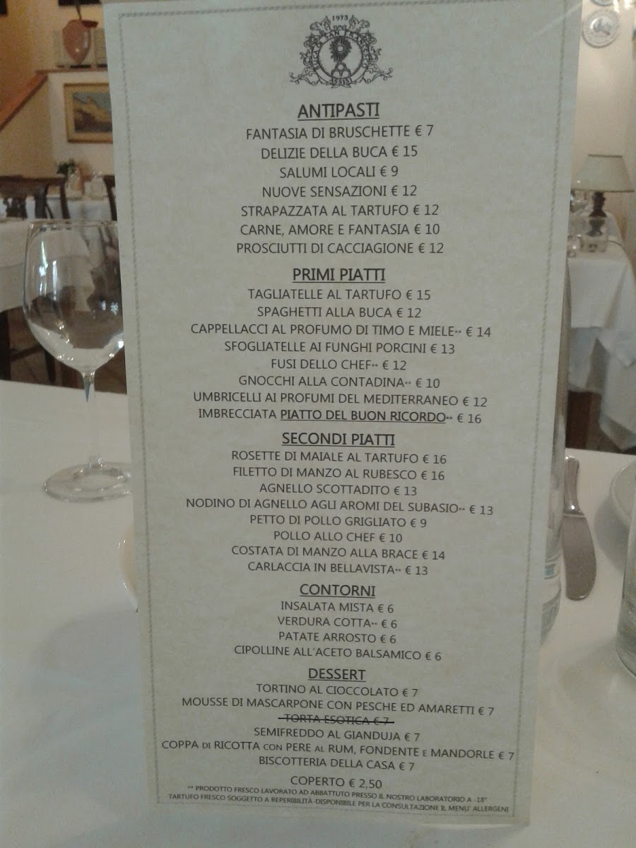 Ristorante Buca di San Francesco - ASSISI Photo Menu 8