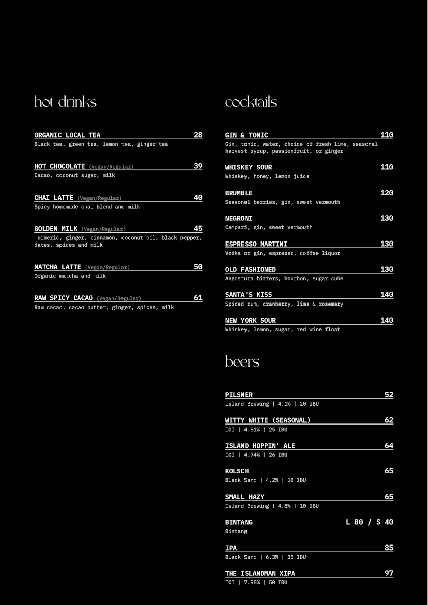 The Botanist by Desa Eko Photo Menu 5