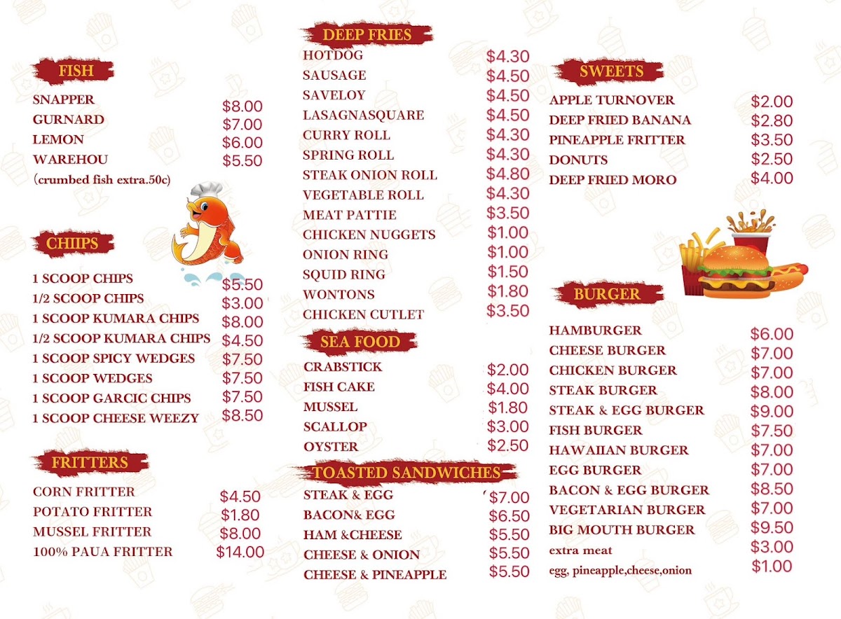 Westown Fish Supplies Photo Menu 2