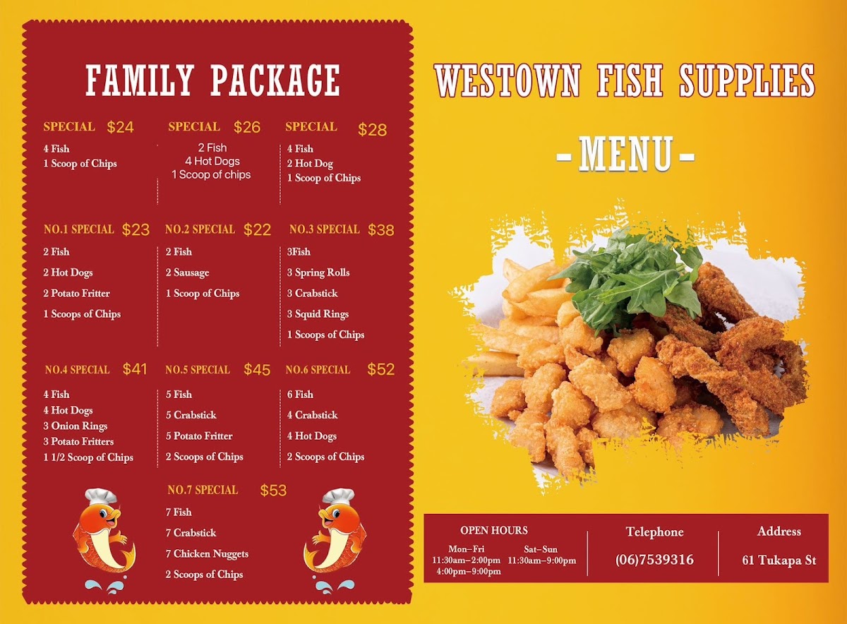 Westown Fish Supplies Photo Menu 3