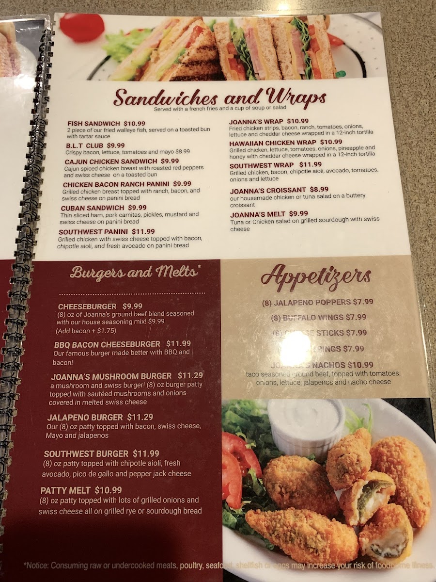 Joanna’s Family Restaurant Photo Menu 5