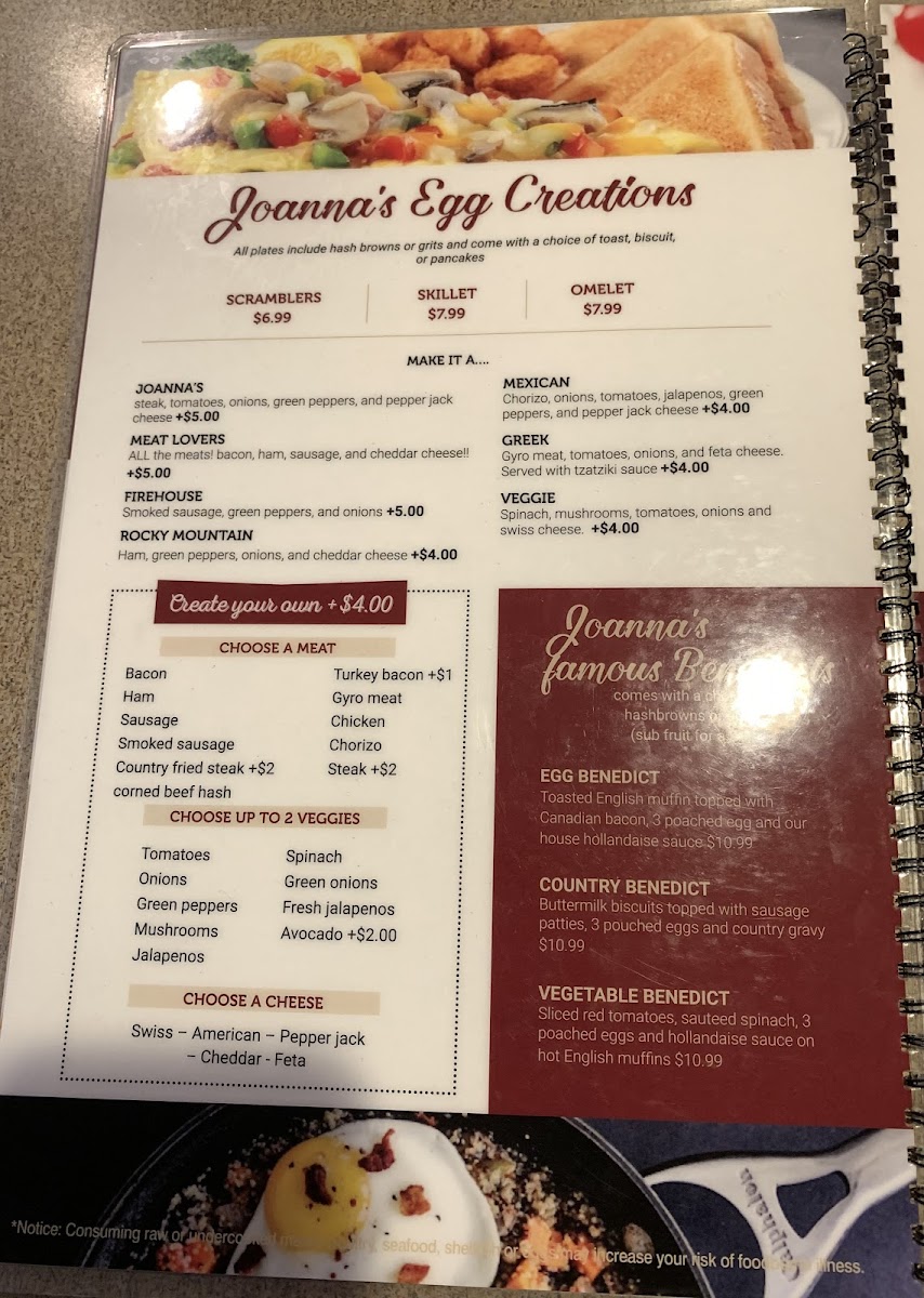 Joanna’s Family Restaurant Photo Menu 6