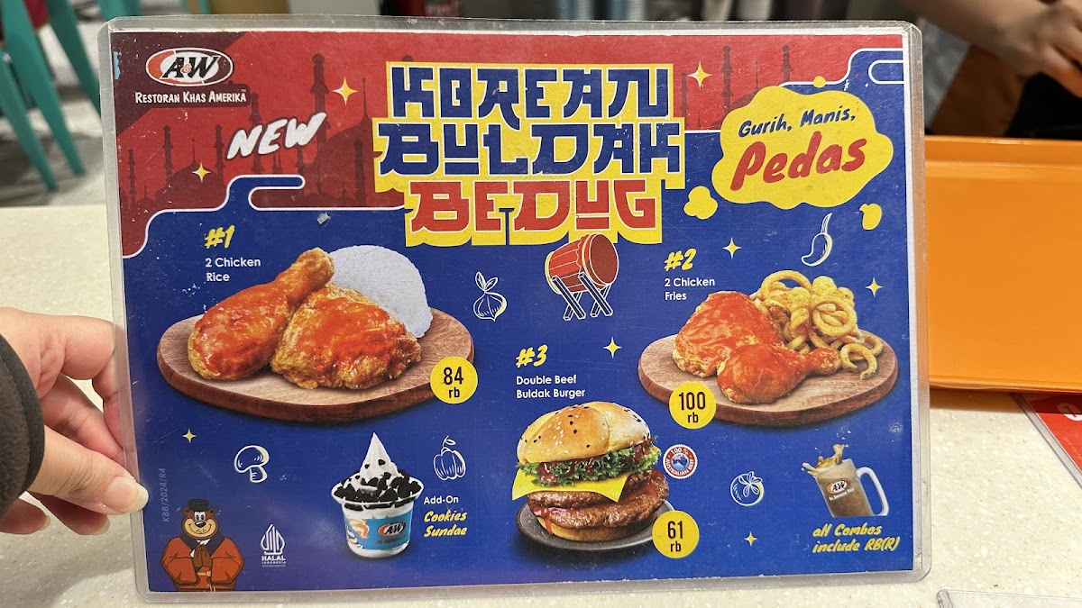 A&W Restaurants Terminal 3 Soekarno-Hatta Airport (CGK) Photo Menu 3