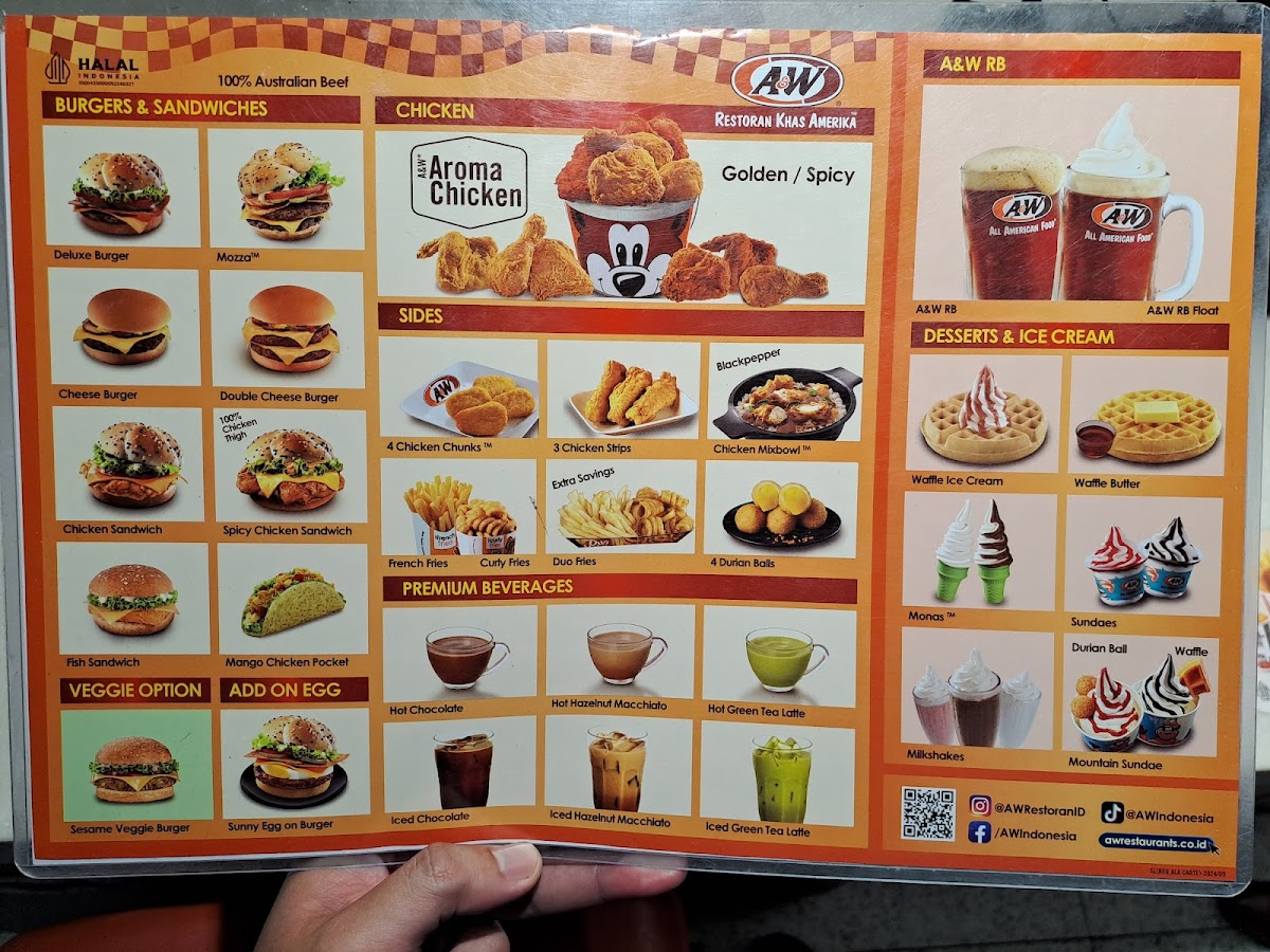 A&W Restaurants Terminal 3 Soekarno-Hatta Airport (CGK) Photo Menu 6