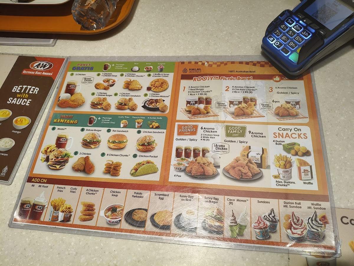 A&W Restaurants Terminal 3 Soekarno-Hatta Airport (CGK) Photo Menu 8