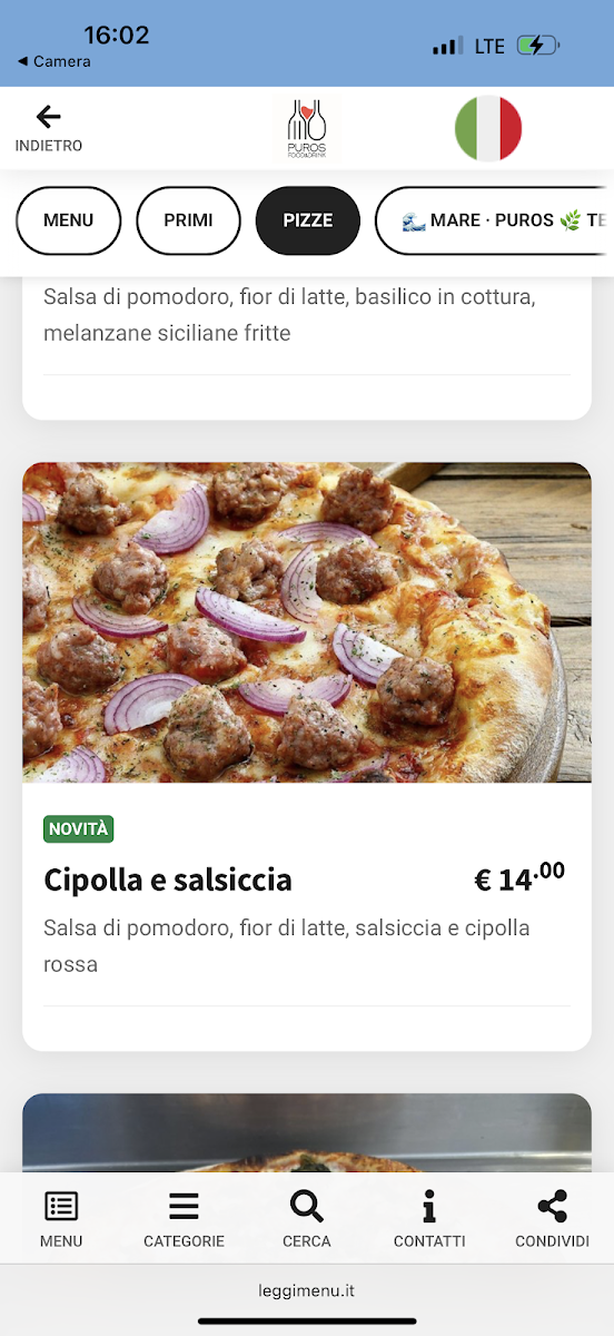 PUROS Ristorante Pizzeria – Cucina Siciliana - BAIO Group (Siracusa) Photo Menu 7