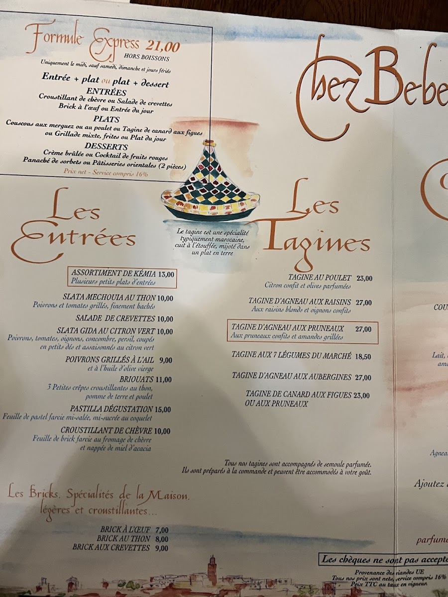 Chez Bébert Photo Menu 4