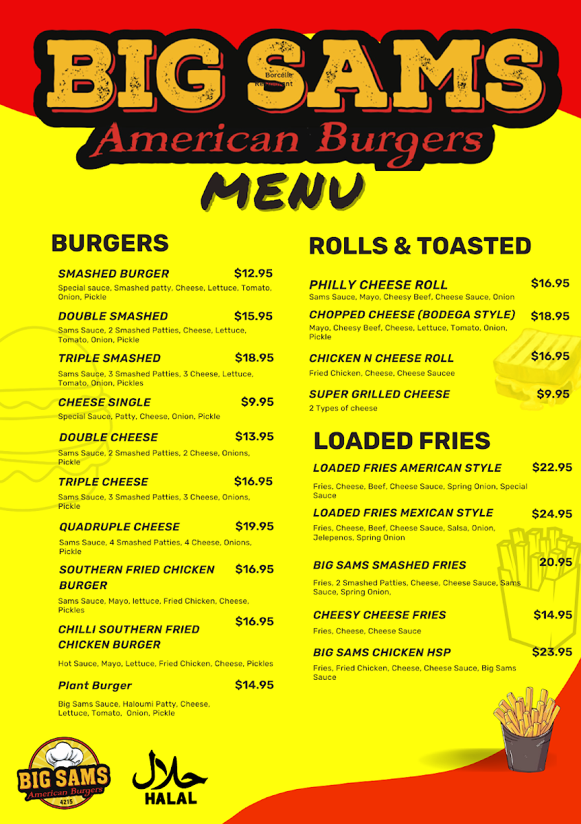 Big Sams American Burgers Photo Menu 1