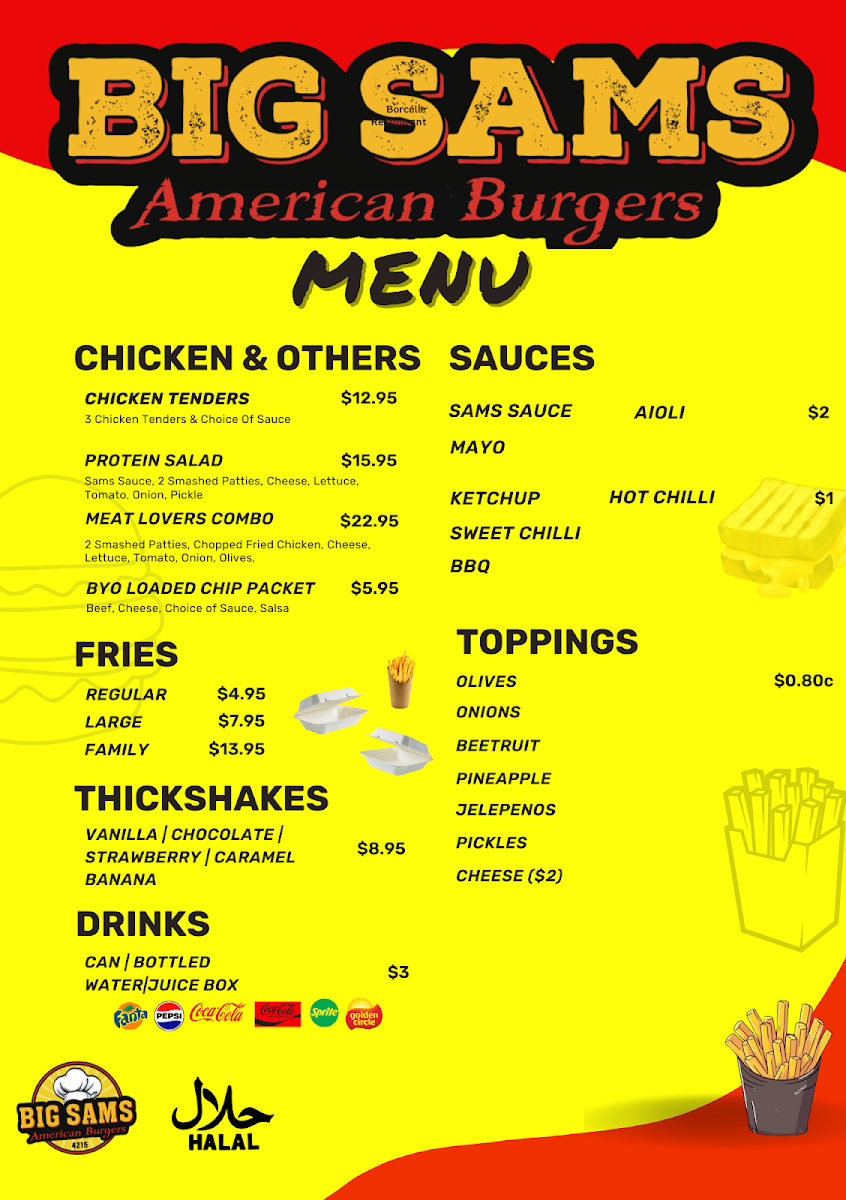 Big Sams American Burgers Photo Menu 2
