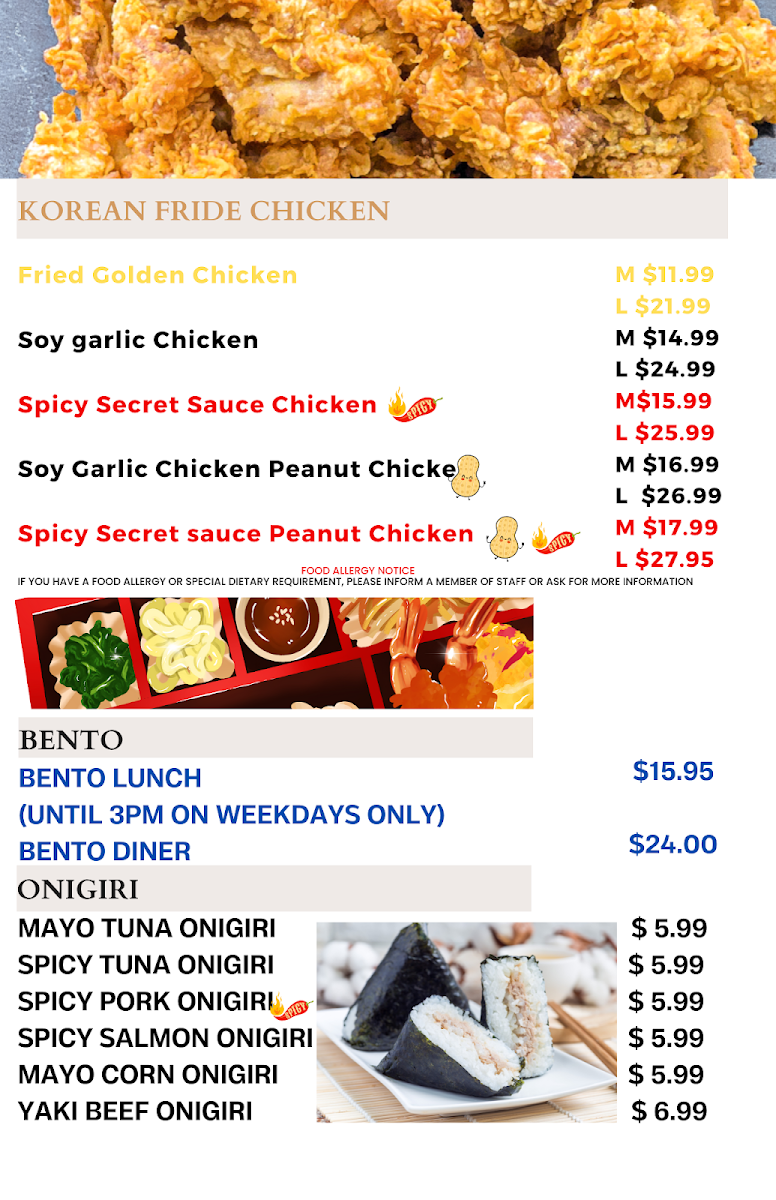 Jino Sushi Photo Menu 1