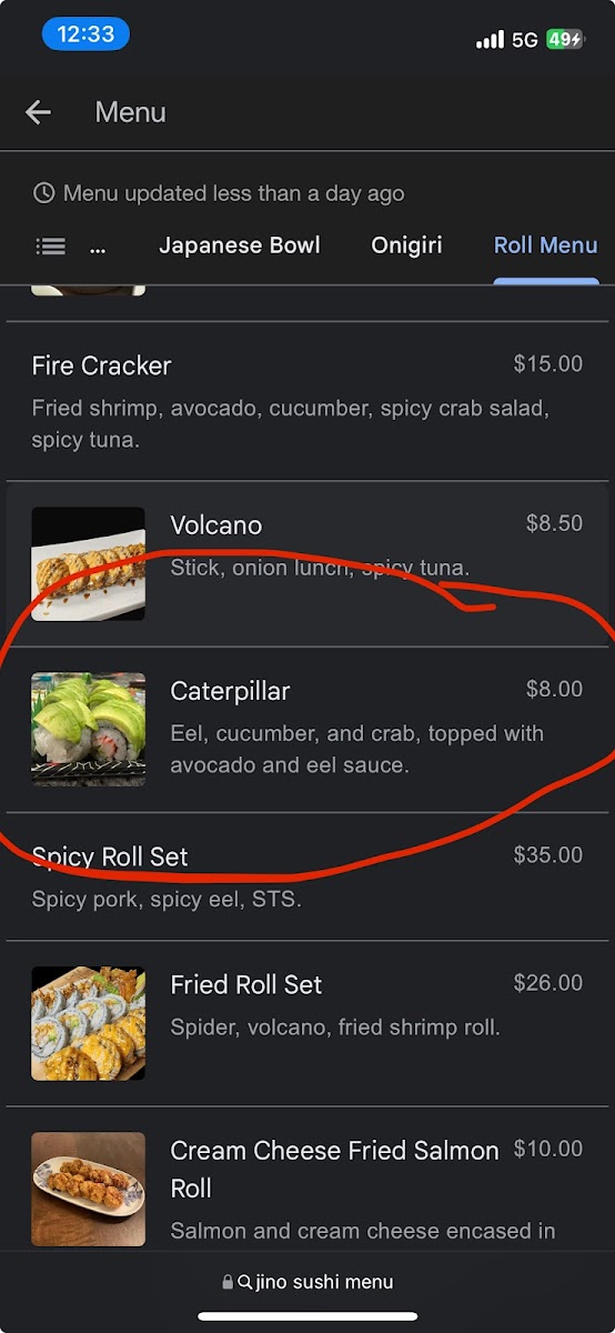 Jino Sushi Photo Menu 7