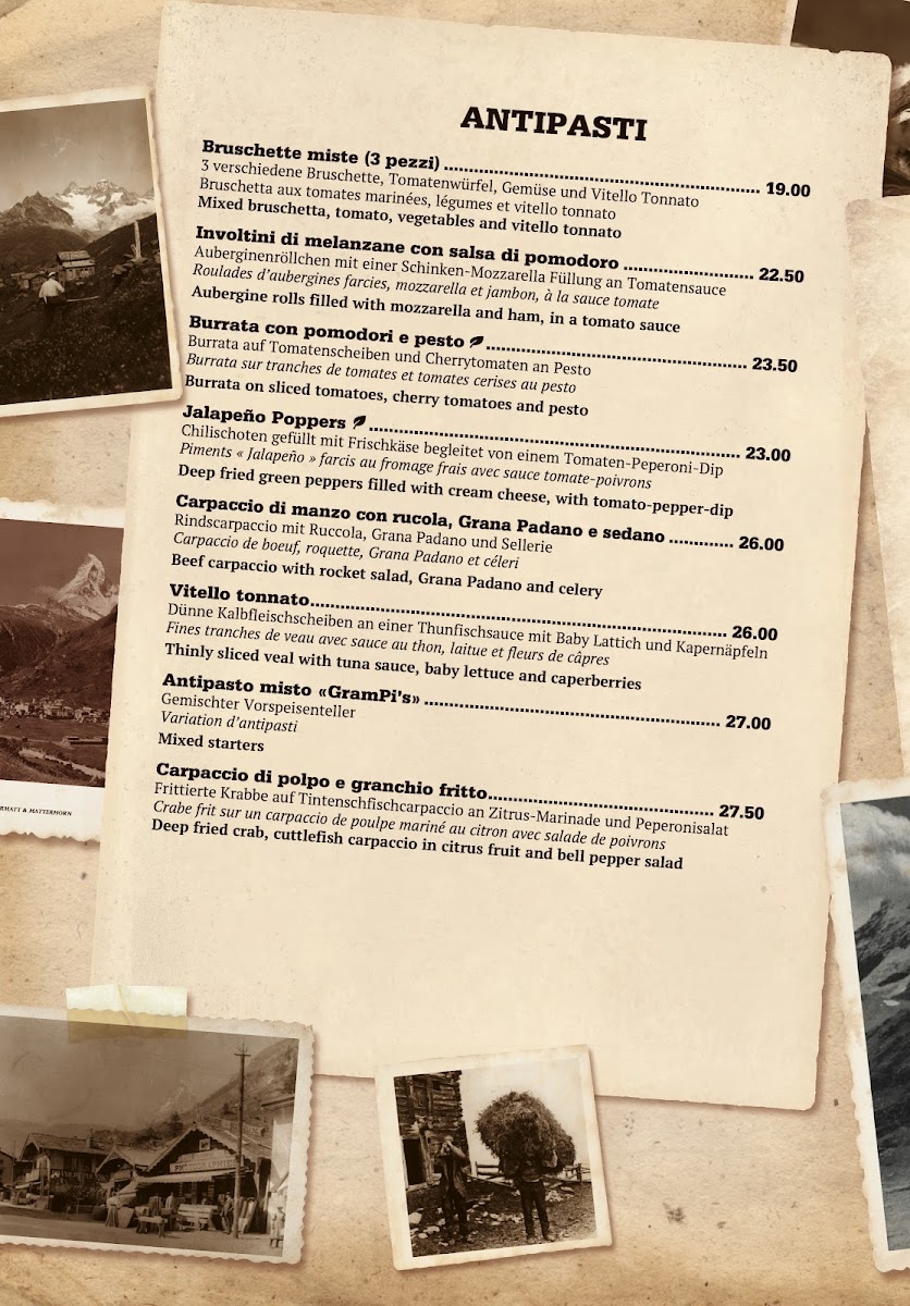 Grampi’s Bar & Restaurant Photo Menu 2
