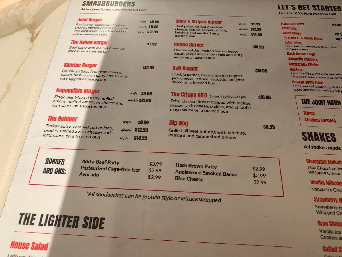 The Burger Joint and Brew Photo Menu 8