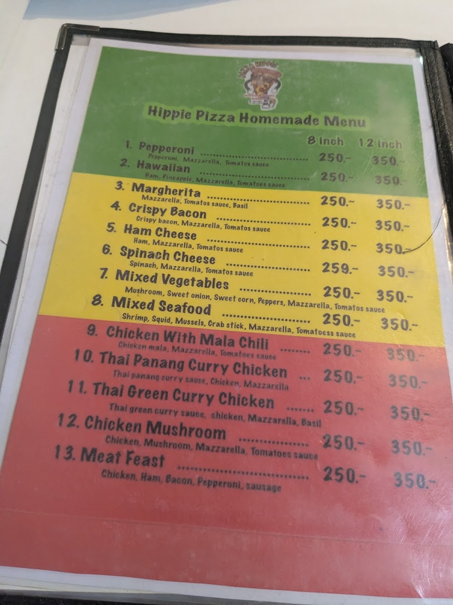 Pizza hippie & delivery Koh samet Photo Menu 1