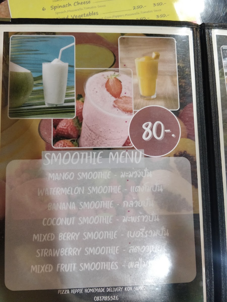 Pizza hippie & delivery Koh samet Photo Menu 8