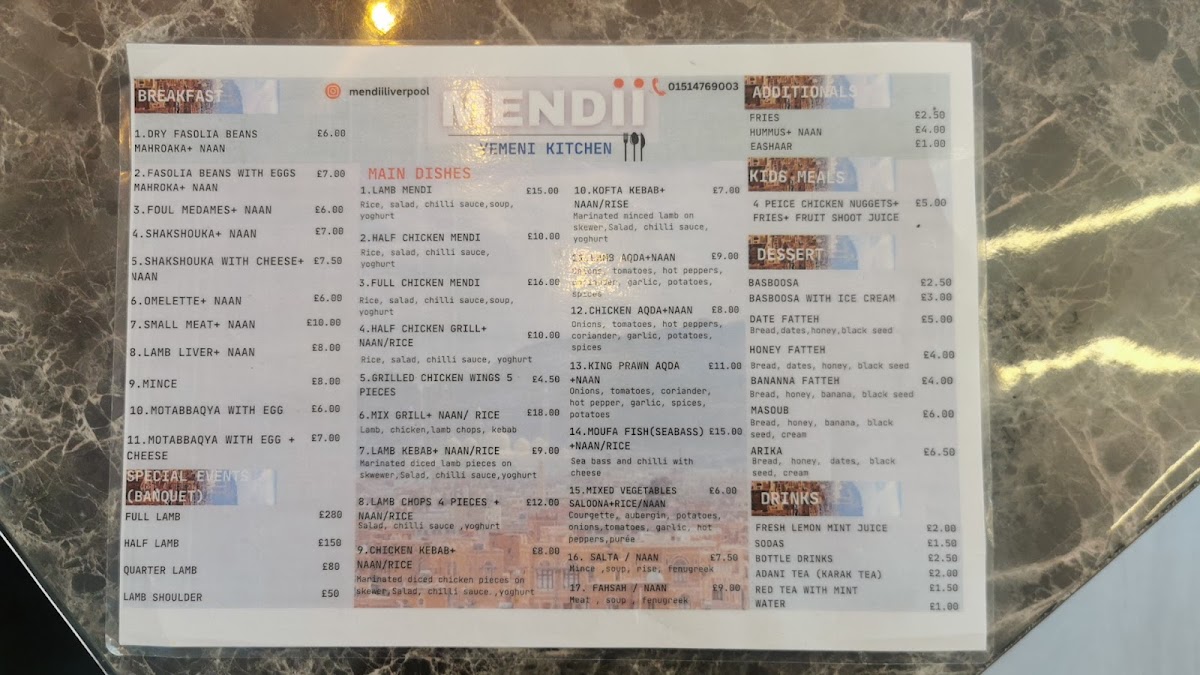 MENDII Photo Menu 3