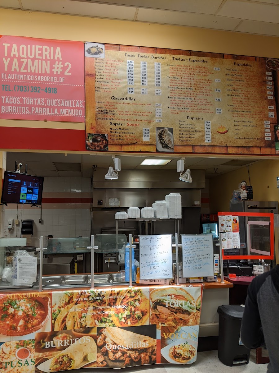 Taqueria Yazmin Manassas Photo Menu 2