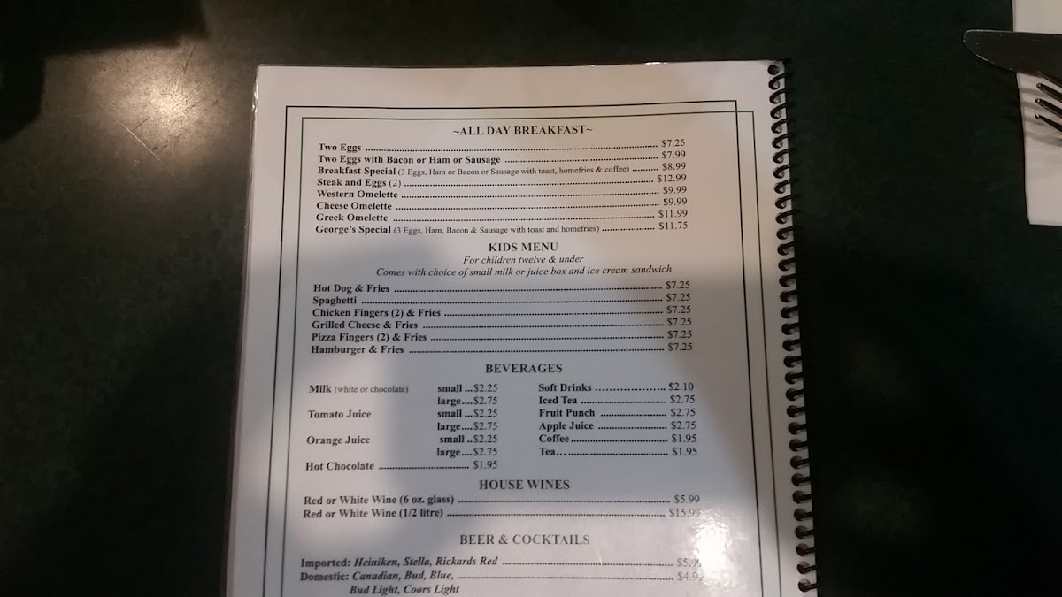 Country Diner Restaurant Photo Menu 1