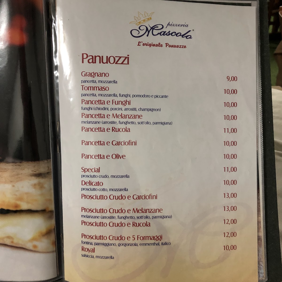 Pizza e panuozzo Mascolo 1982 Photo Menu 1