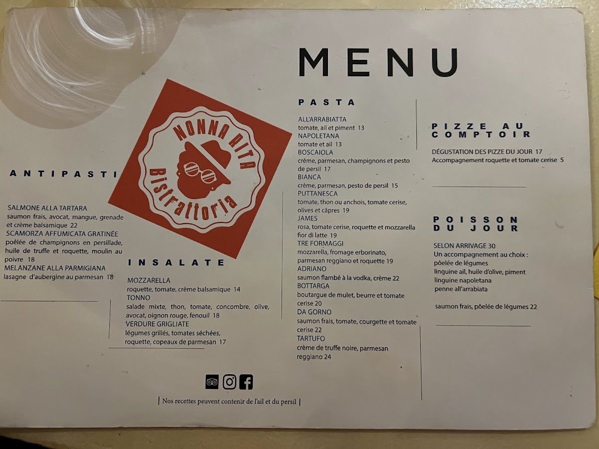 Bistrattoria Nonna Rita Photo Menu 1