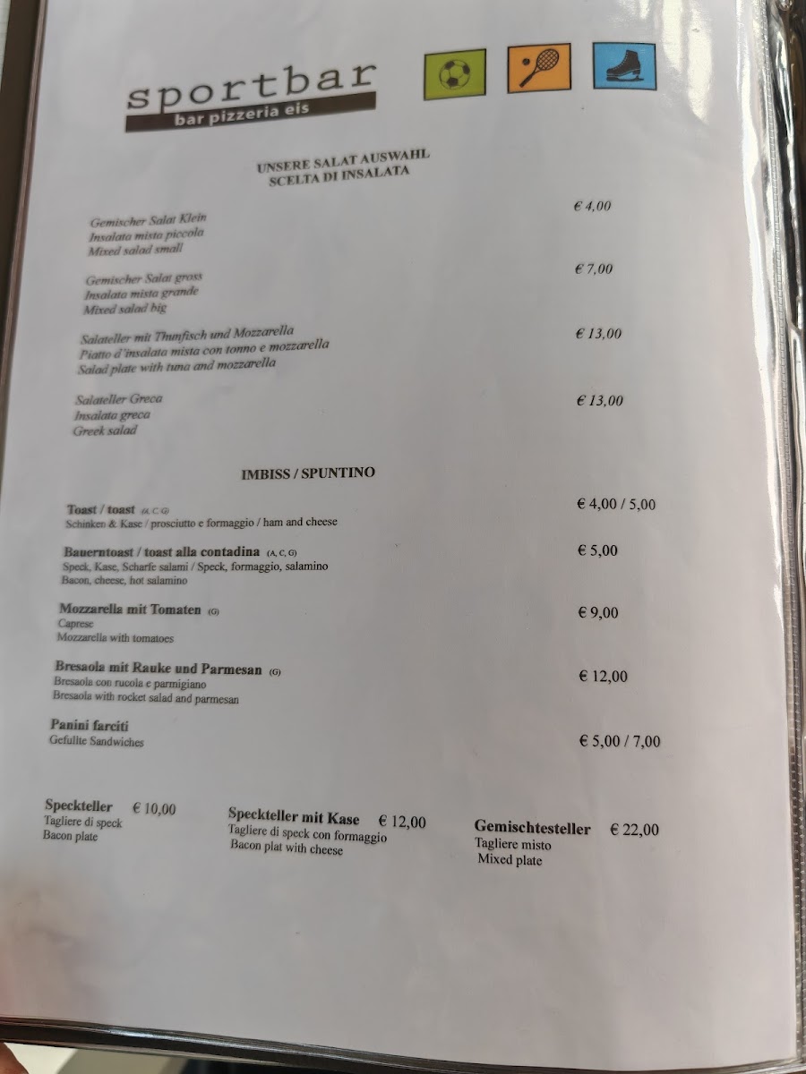 Bar Pizzeria 'Sportbar' Photo Menu 4