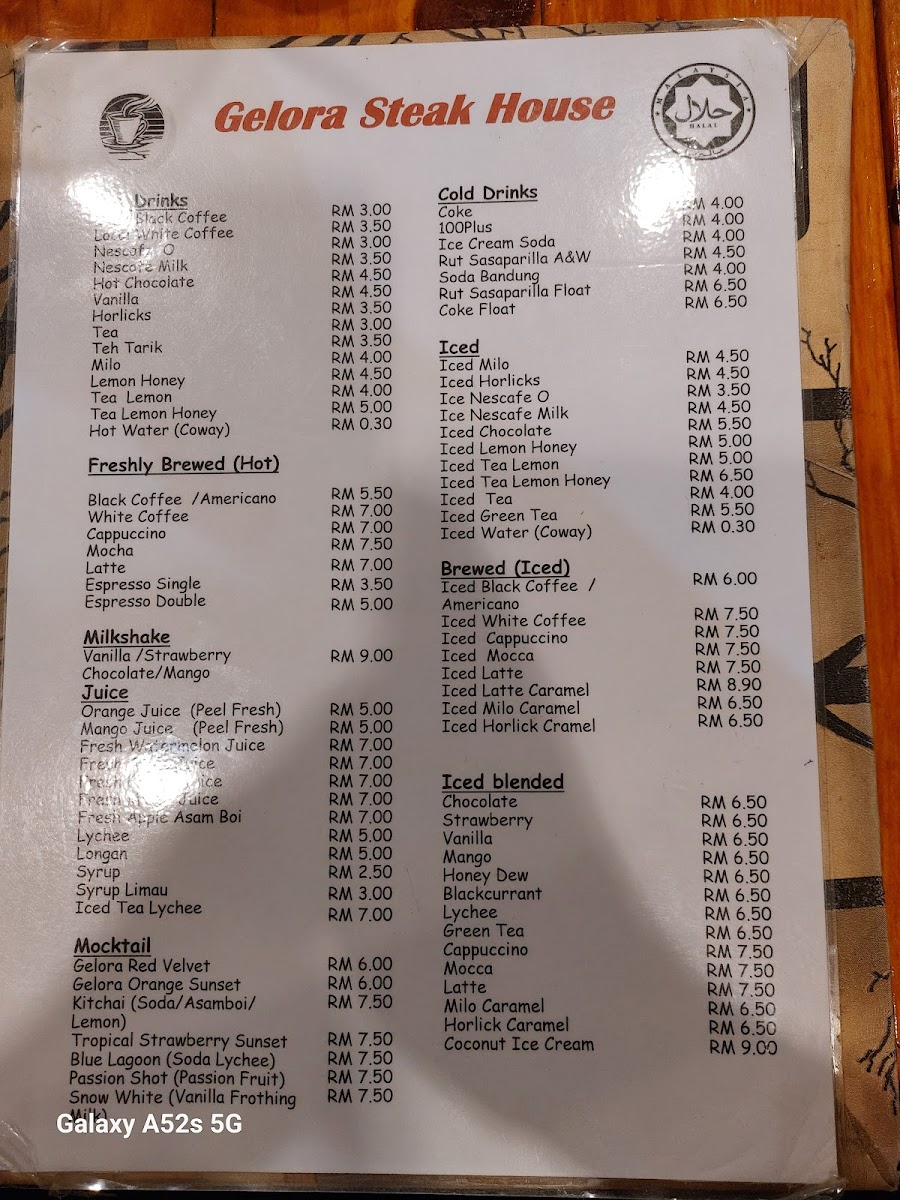 Gelora Steak House Photo Menu 1