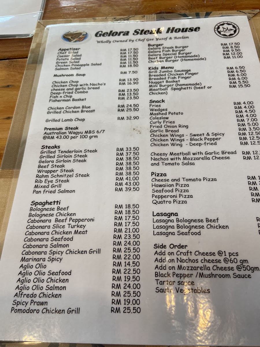 Gelora Steak House Photo Menu 3
