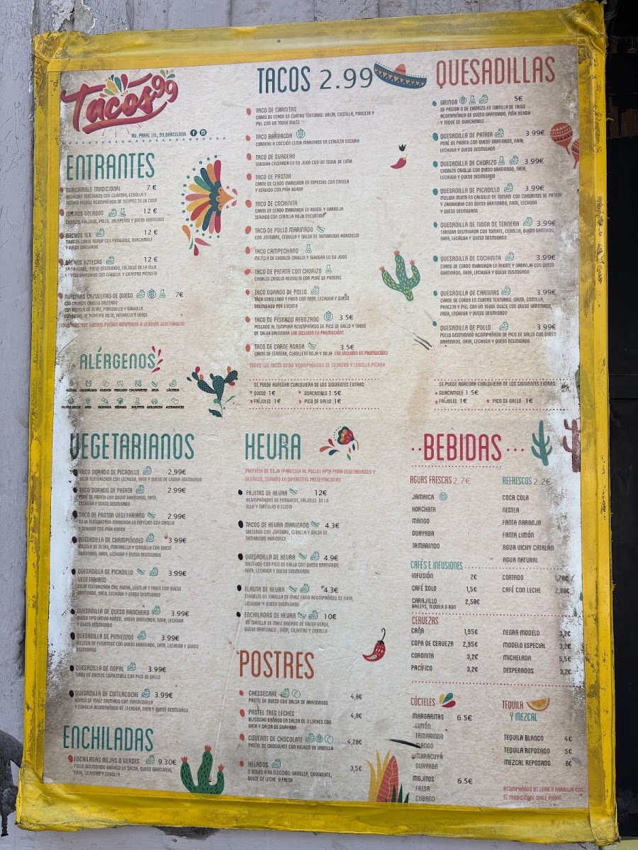 tacos 99 Photo Menu 1
