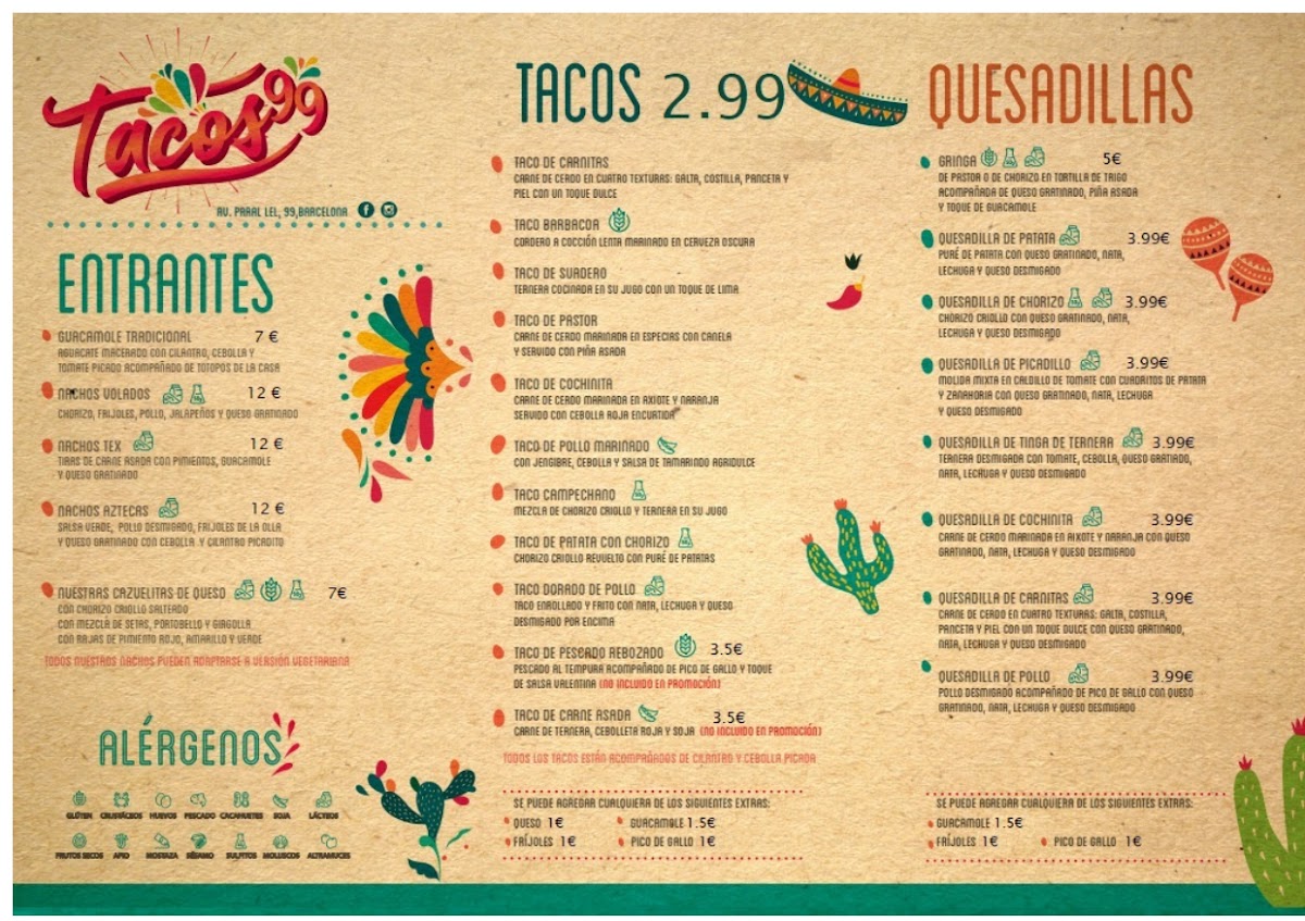 tacos 99 Photo Menu 2