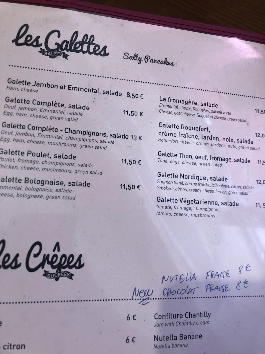Crêperie du Cloître Photo Menu 7