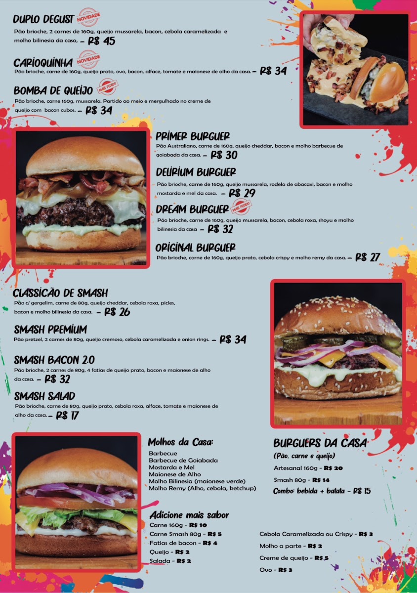 Degust Burger Photo Menu 1