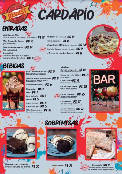 Degust Burger Photo Menu 2