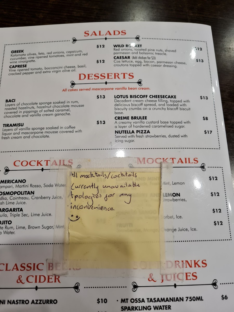 La Famiglia Pizzeria Photo Menu 6