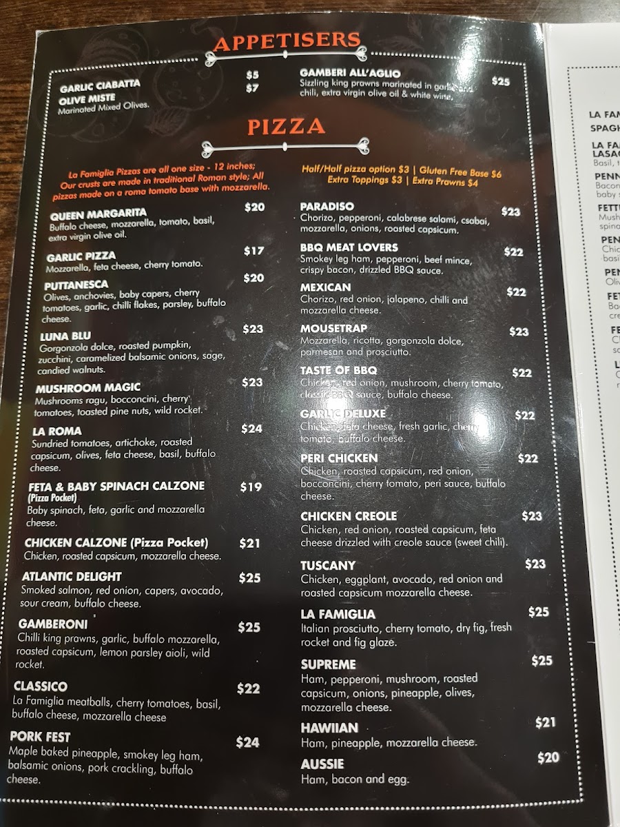 La Famiglia Pizzeria Photo Menu 7