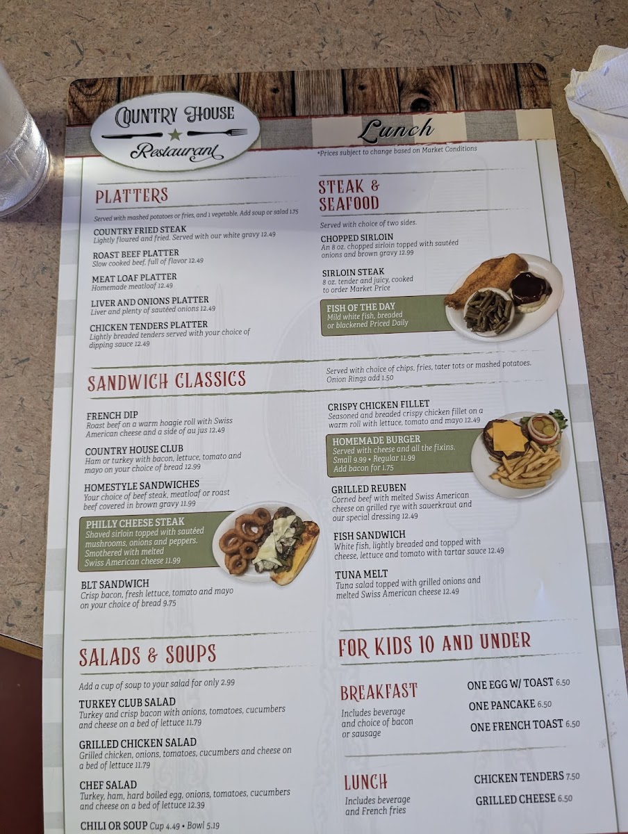 Country House Restaurant Photo Menu 2