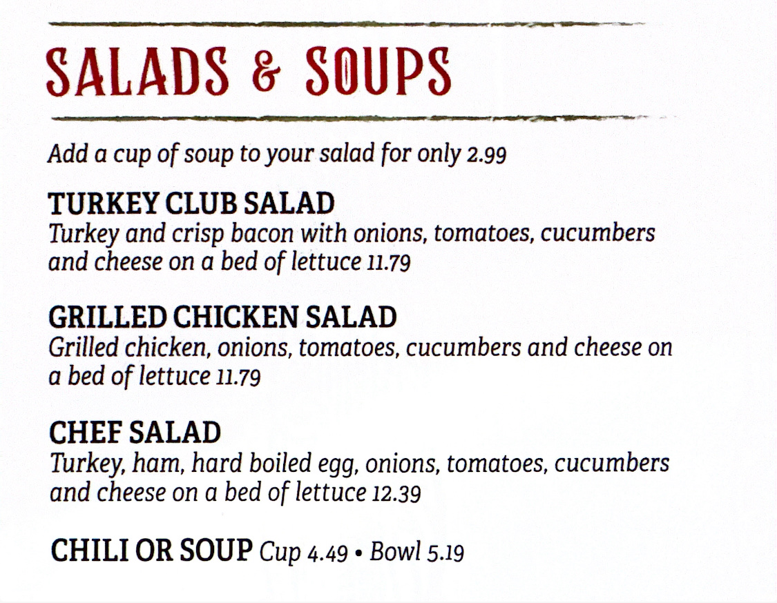 Country House Restaurant Photo Menu 4