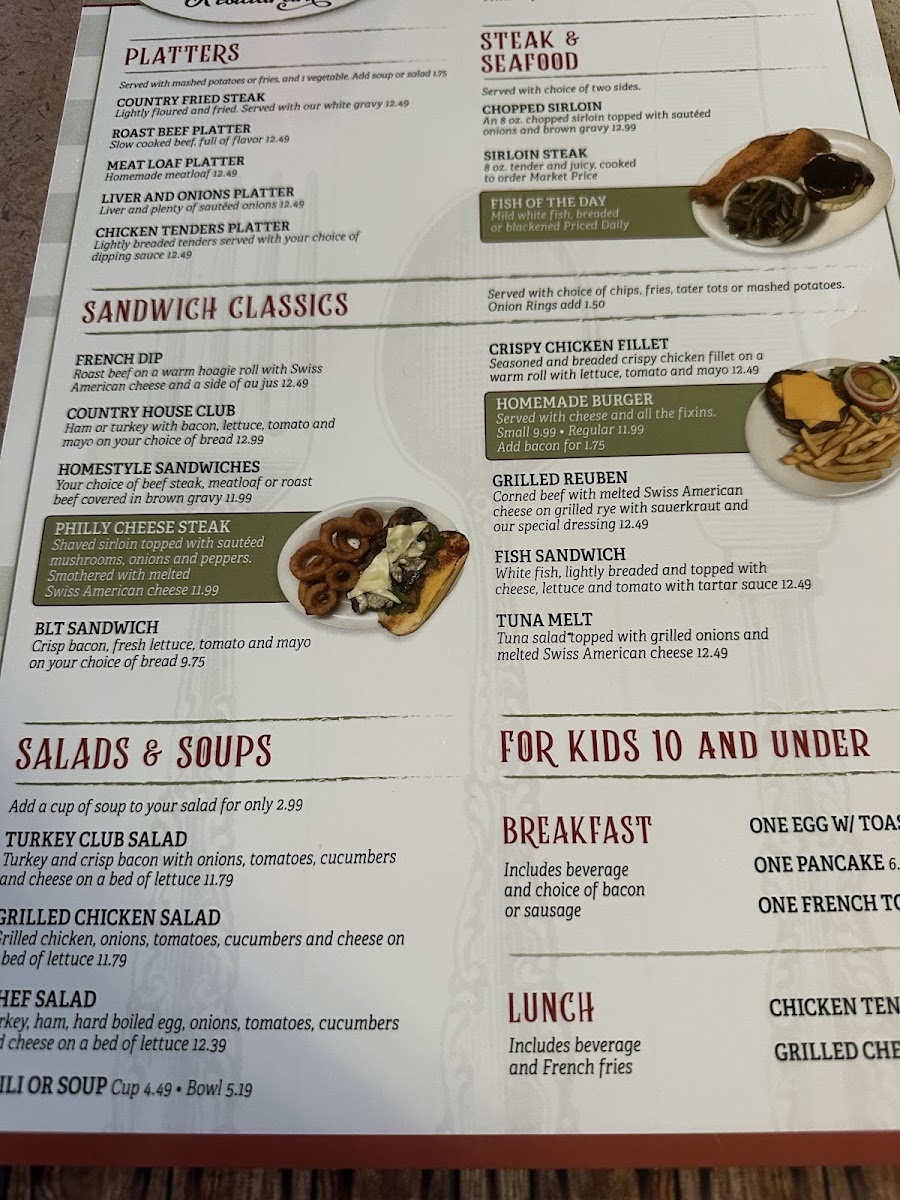 Country House Restaurant Photo Menu 5