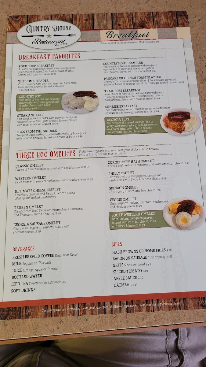 Country House Restaurant Photo Menu 6