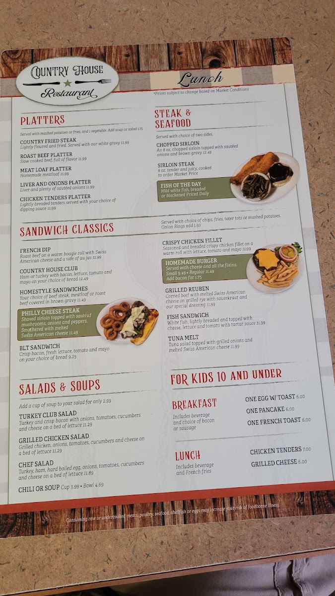 Country House Restaurant Photo Menu 7