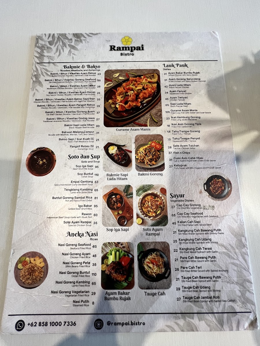 Rampai Bistro Photo Menu 2