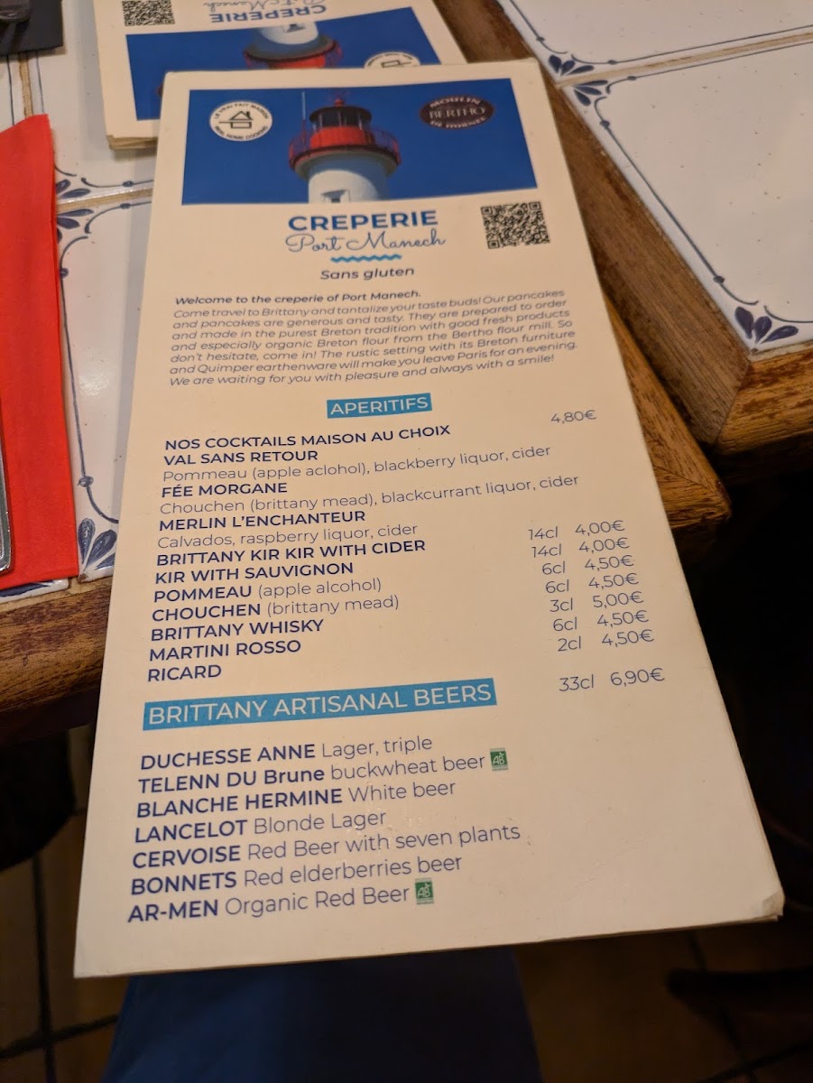 Crêperie Port-Manech Photo Menu 3