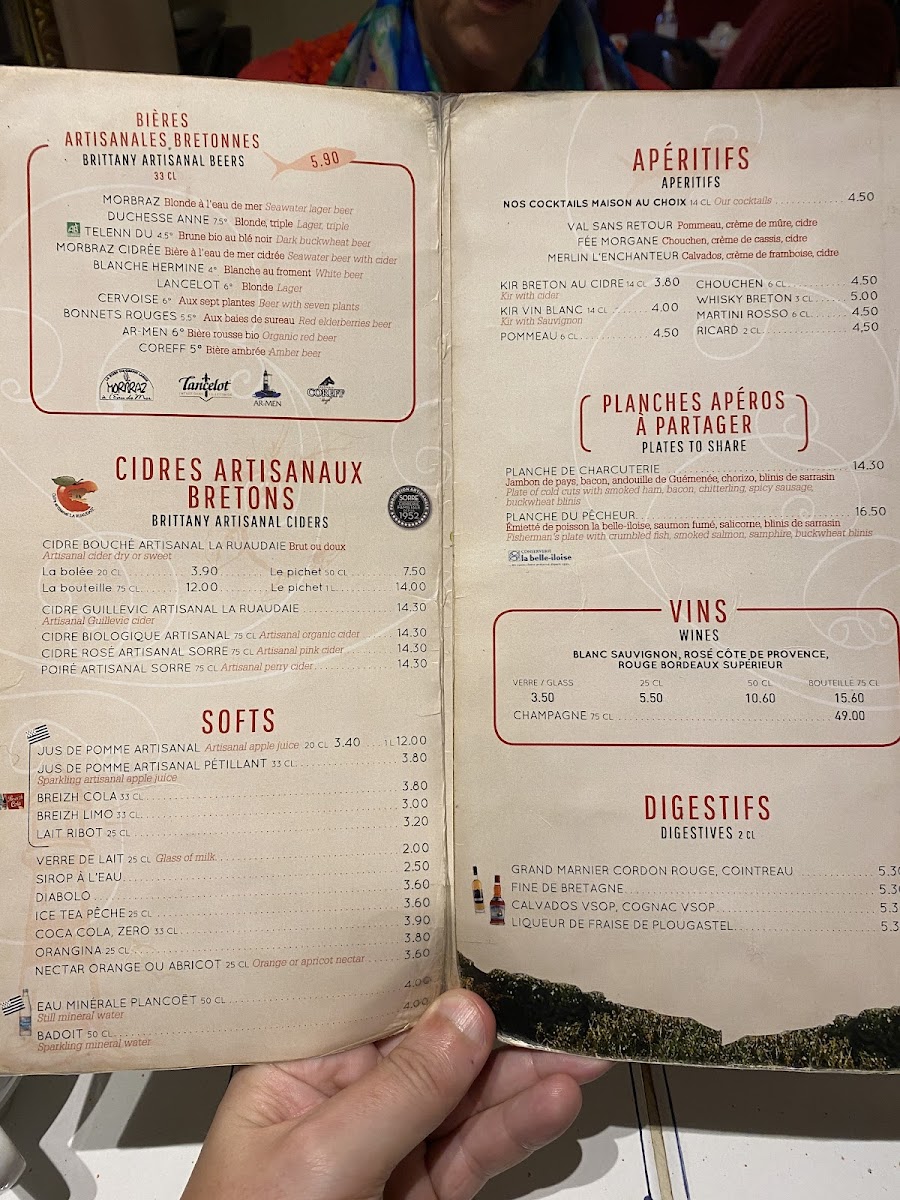 Crêperie Port-Manech Photo Menu 5