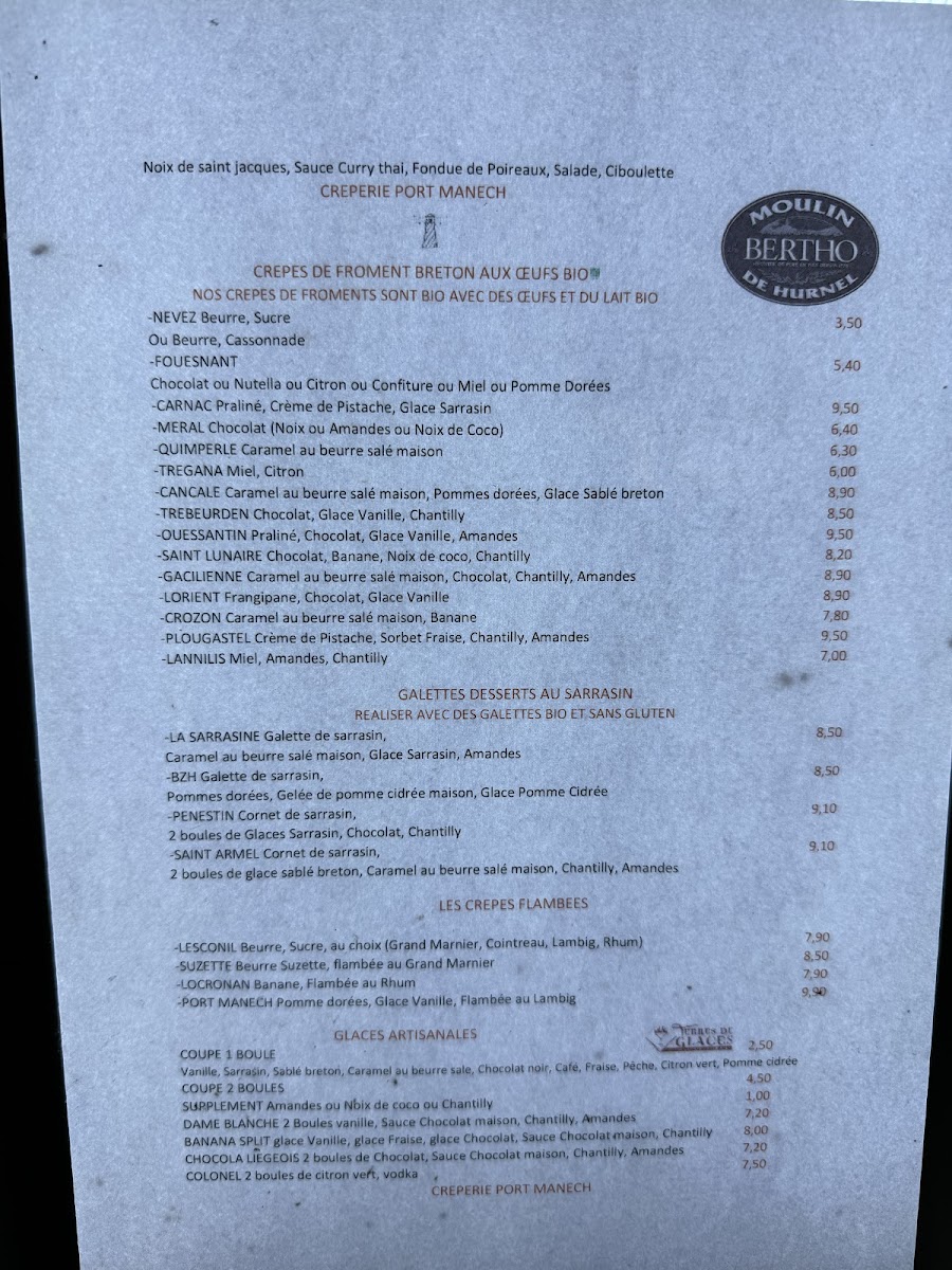 Crêperie Port-Manech Photo Menu 6