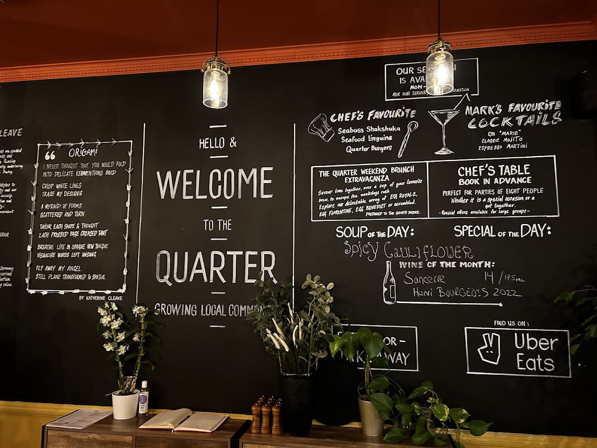 The Quarter Café Barnes Photo Menu 1