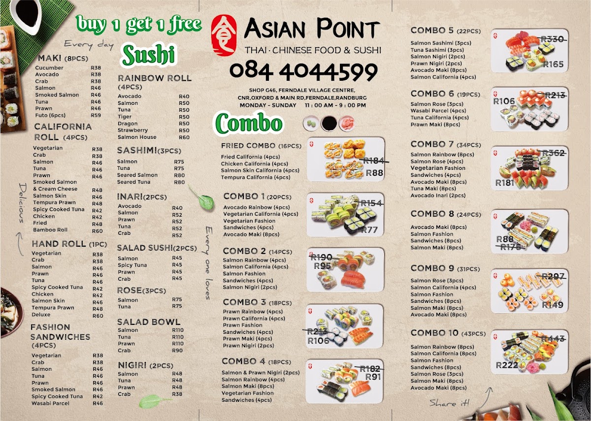 Asian Point Ferndale Photo Menu 1