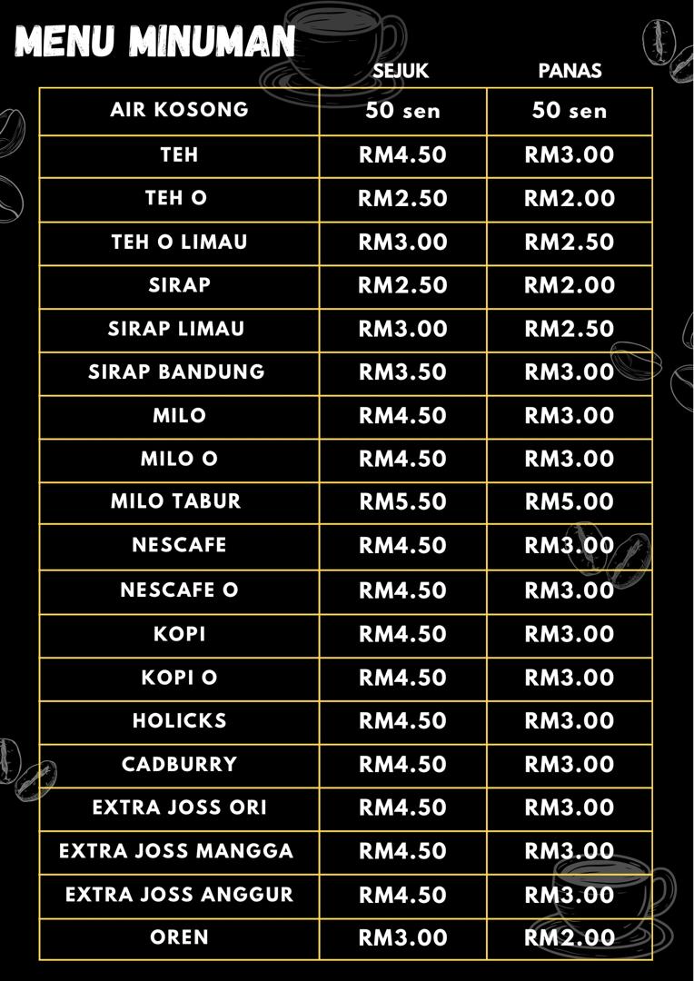 Kedai Brader Brader KL Photo Menu 2
