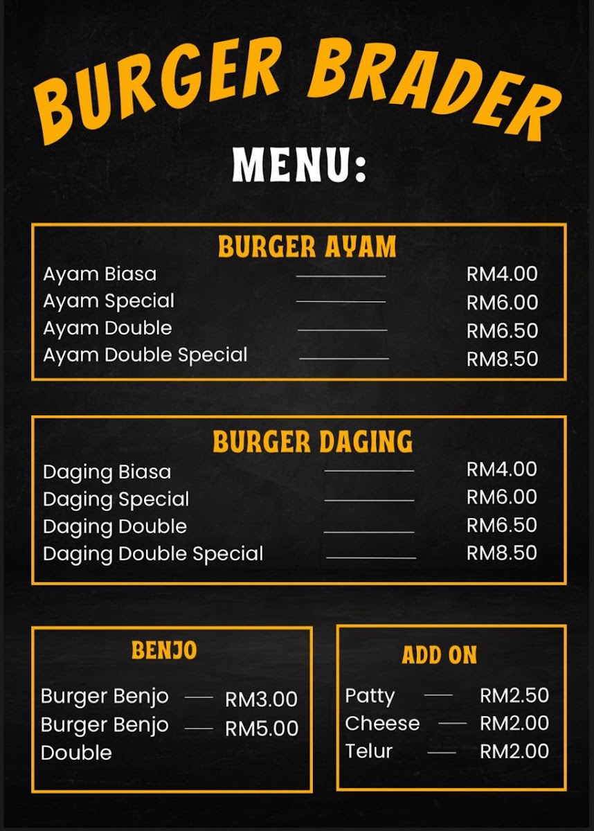 Kedai Brader Brader KL Photo Menu 4