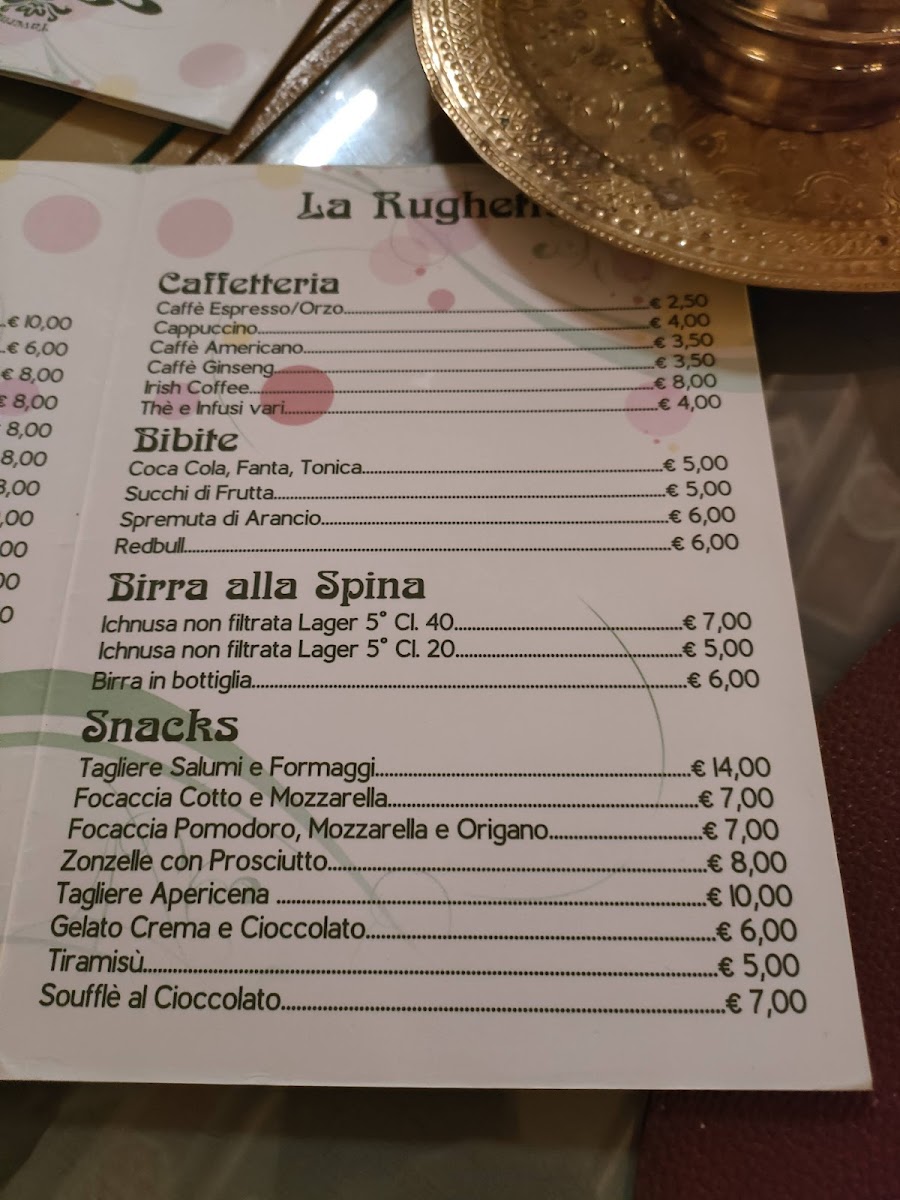 La Rughetta Photo Menu 2