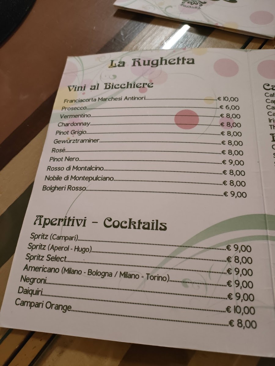 La Rughetta Photo Menu 3